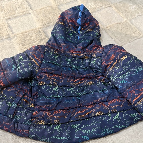 Little Me jacket toddler 2T full zip hooded lined dinosaur print - Picture 5 of 6